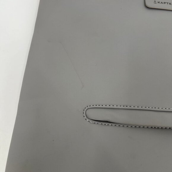 Kapten & Son Gray Beige Faux Leather Backpack | Gold Hardware - Picture 4 of 10